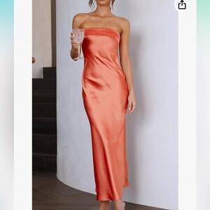 Women's Summer Satin Silk Maxi Bodycon Dress.